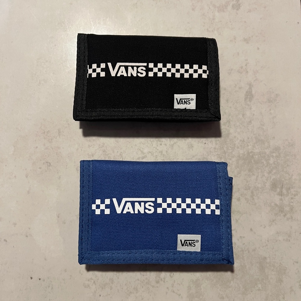 Vans Black and Blue Wallet Set